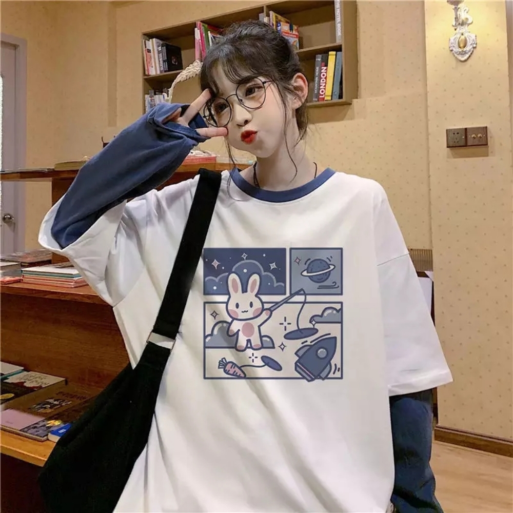 Layered K-style Rabbit Long Sleeve Tshirt